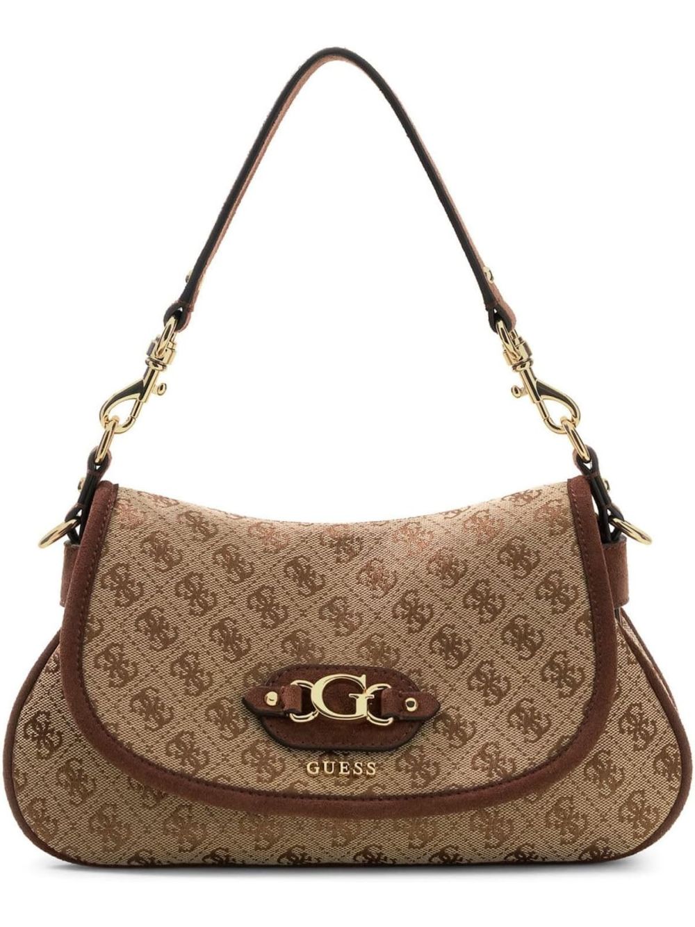 Borsa Guess SAMANTHA FLAP SHOULDER BAG Donna - Beige