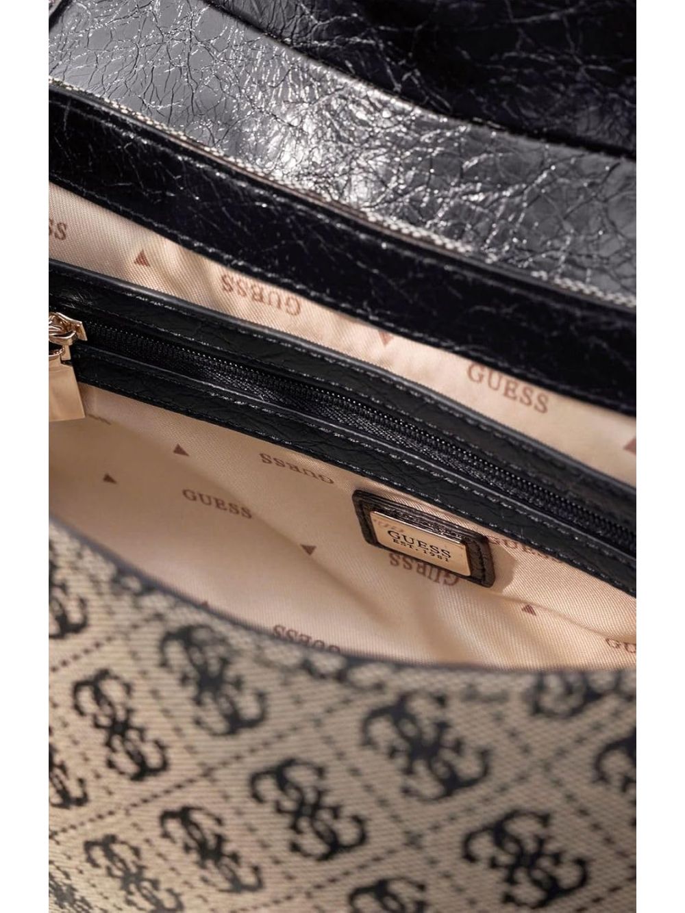 Borsa Guess SAMANTHA FLAP SHOULDER BAG Donna - Nero