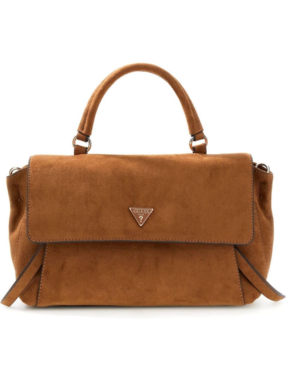 Borsa Guess DEVON TOP HANDLE FLAP Donna - Marrone