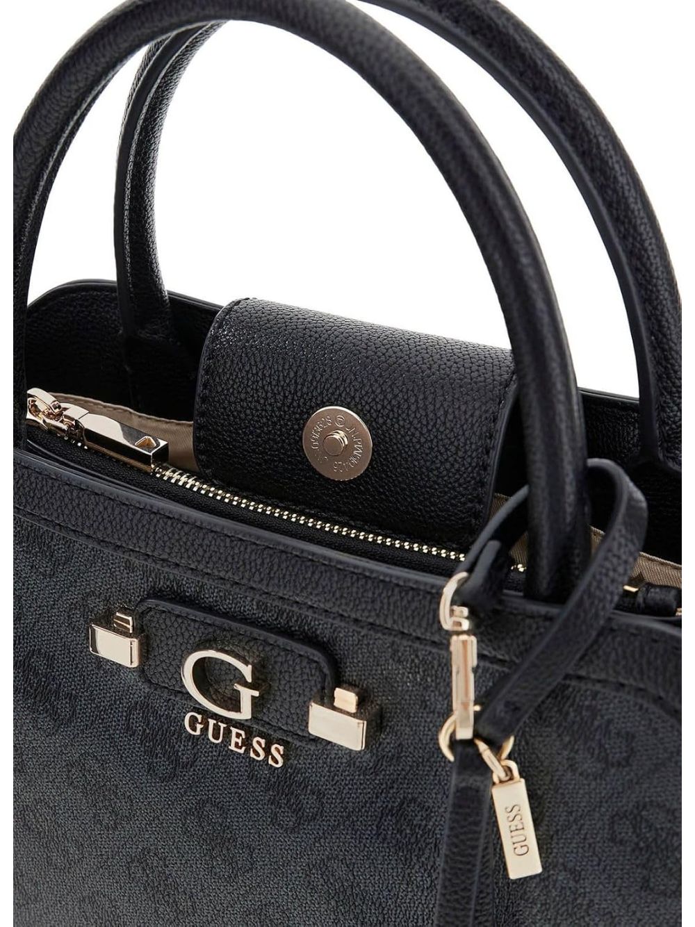 Borsa Guess LINDSEY GIRLFRIEND SATCHEL Donna - Nero