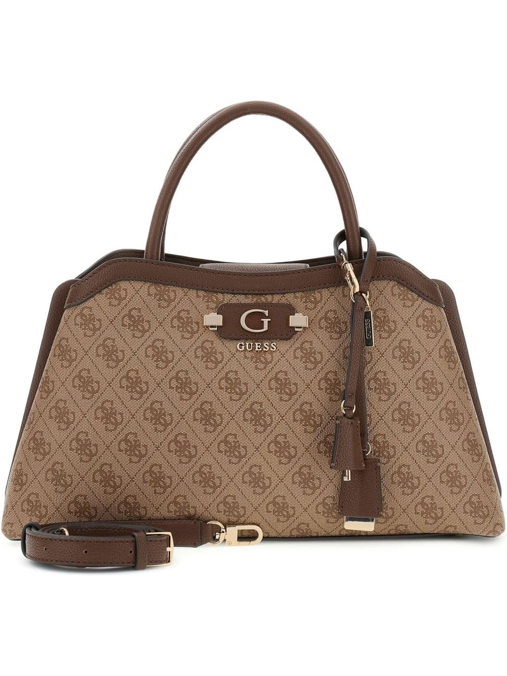 Borsa Guess LINDSEY GIRLFRIEND SATCHEL Donna - Marrone