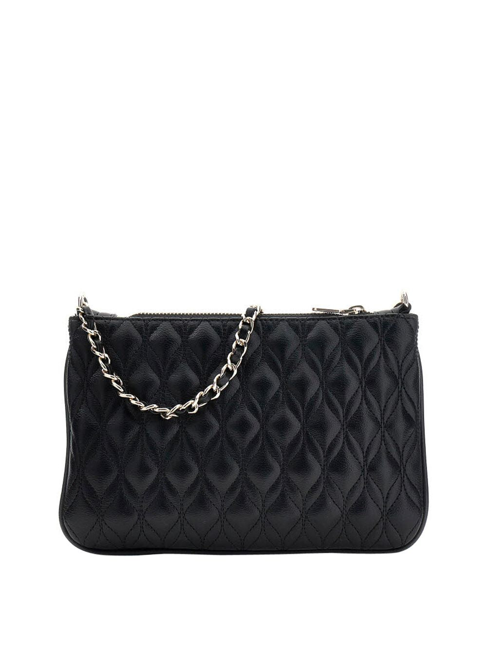 Borsa Guess MAXINE QUILTED FLAT POUCH Donna - Nero