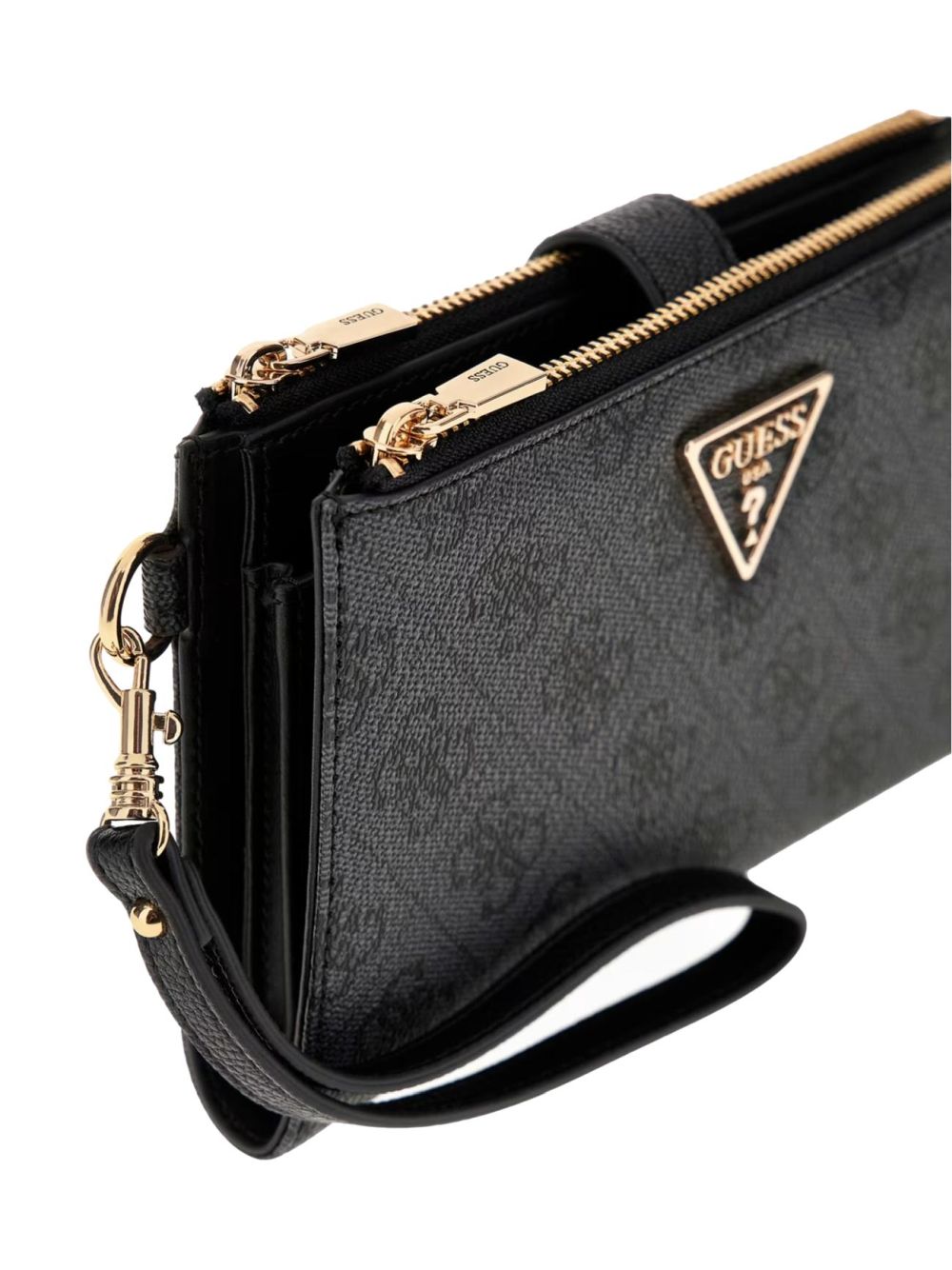 Portafoglio Guess LAUREL II SLG DBL ZIP ORGNZR Donna - Nero