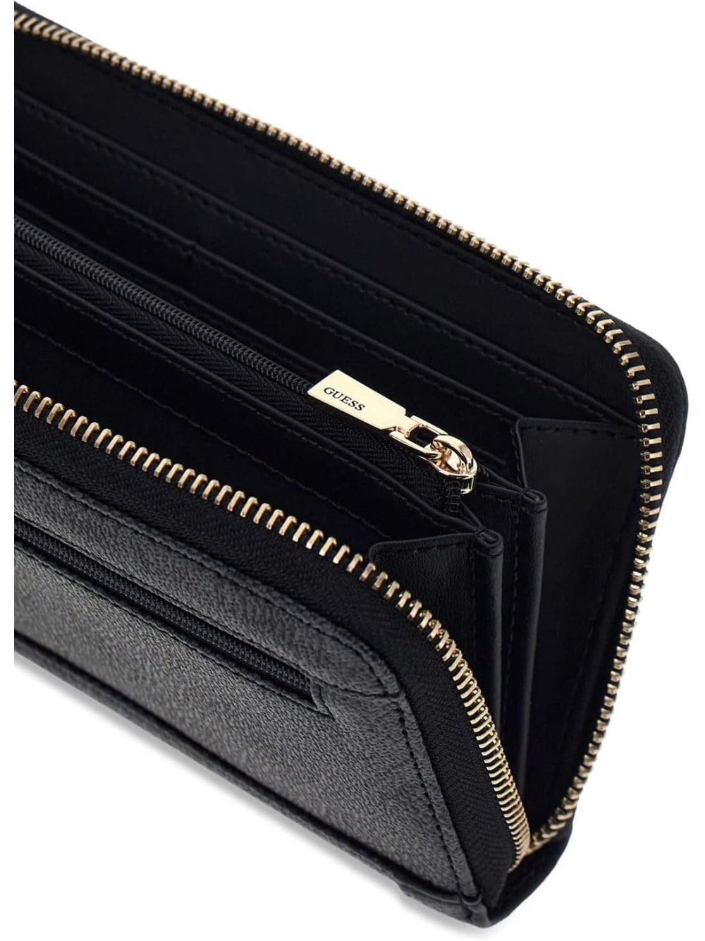 Portafoglio Guess LINDSEY SLG LARGE ZIP AROUND Donna - Nero