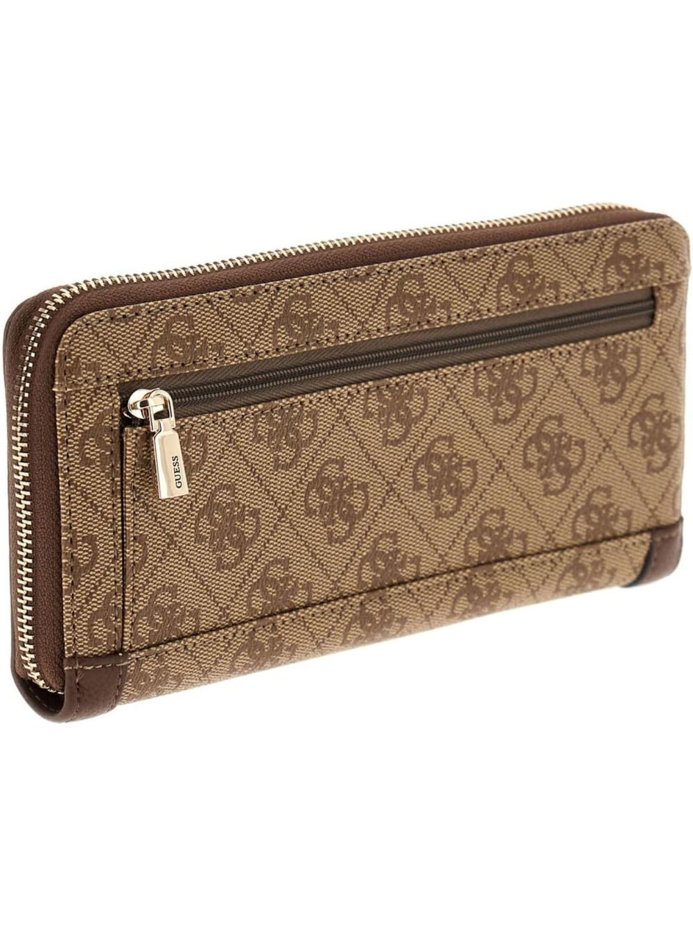 Portafoglio Guess LINDSEY SLG LARGE ZIP AROUND Donna - Marrone