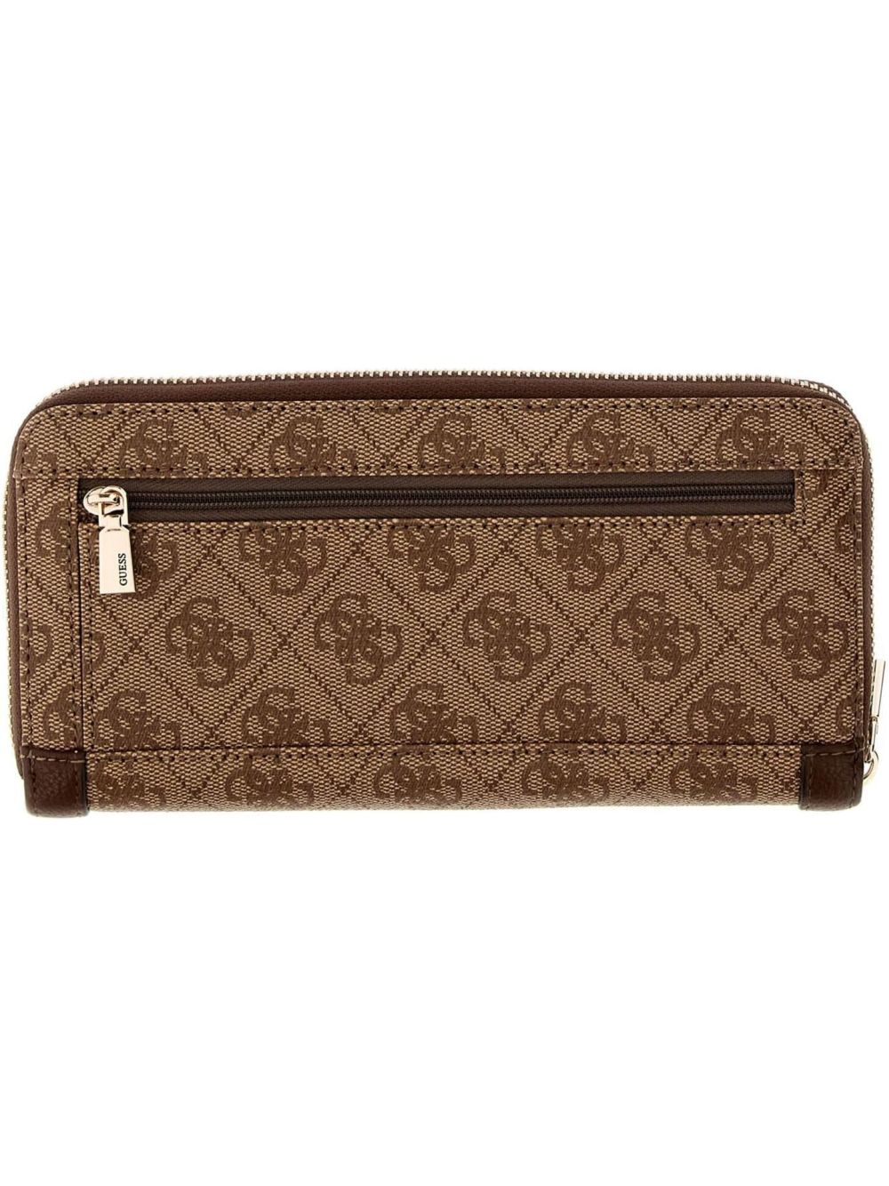 Portafoglio Guess LINDSEY SLG LARGE ZIP AROUND Donna - Marrone