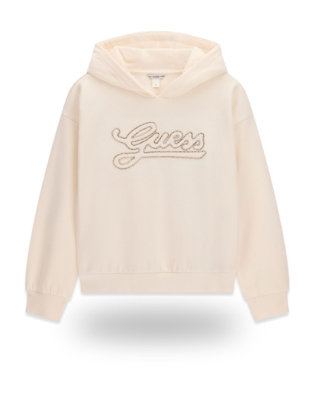 Felpa Guess RELAXED REGULAR HOODED LS ACT Bambina - Avorio