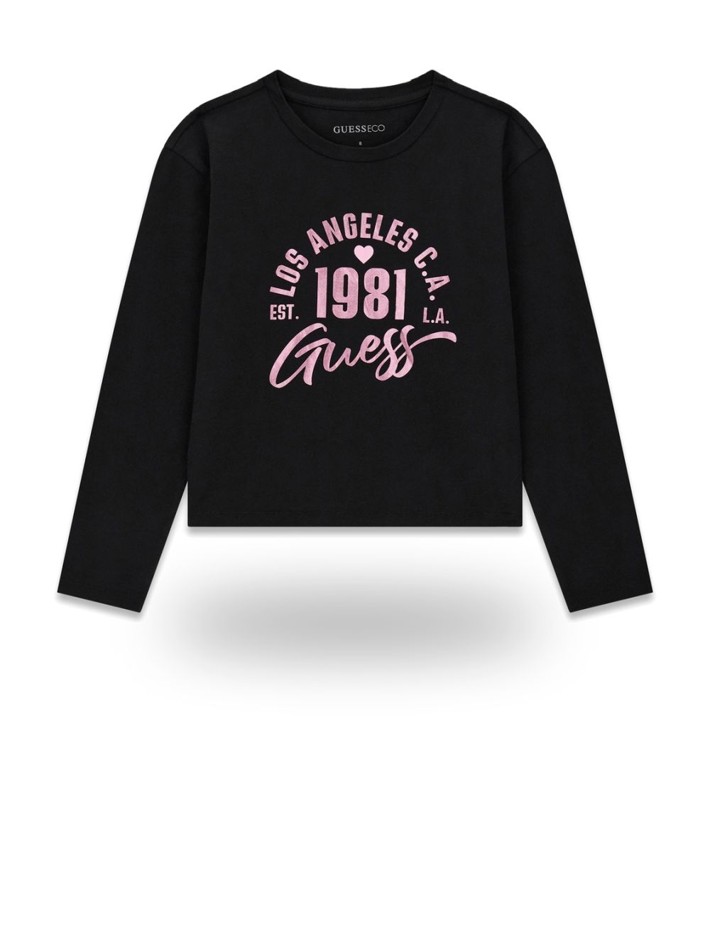 T-shirt Guess MIDI LS Bambina - Nero