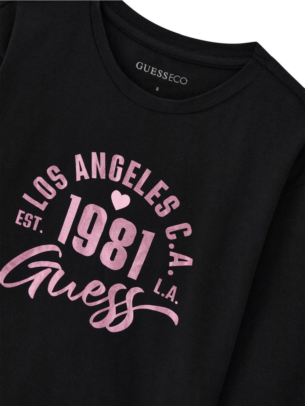 T-shirt Guess MIDI LS Bambina - Nero