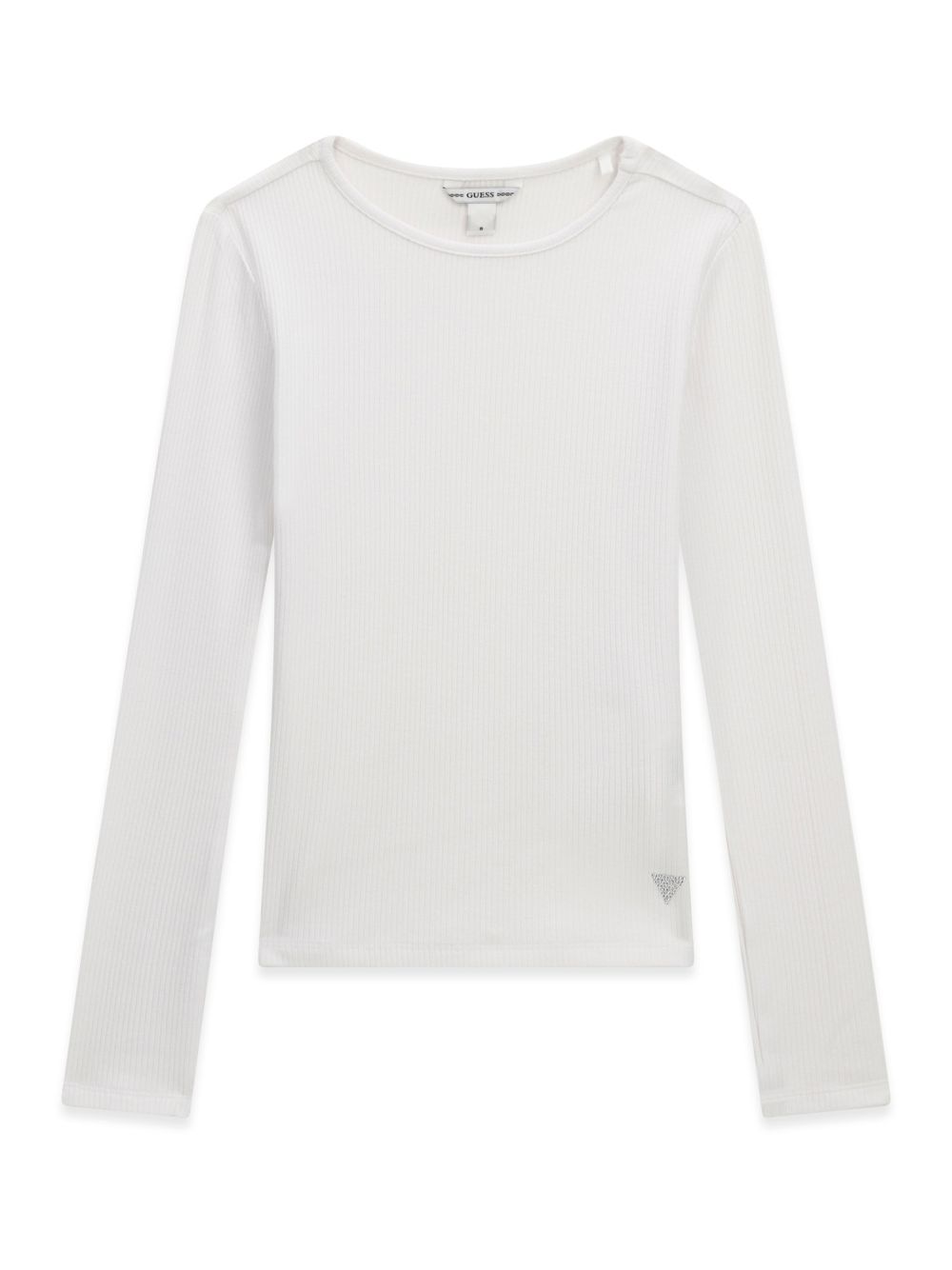 T-shirt Guess VISCOSE RIB LS T-SHIRT Bambina - Bianco