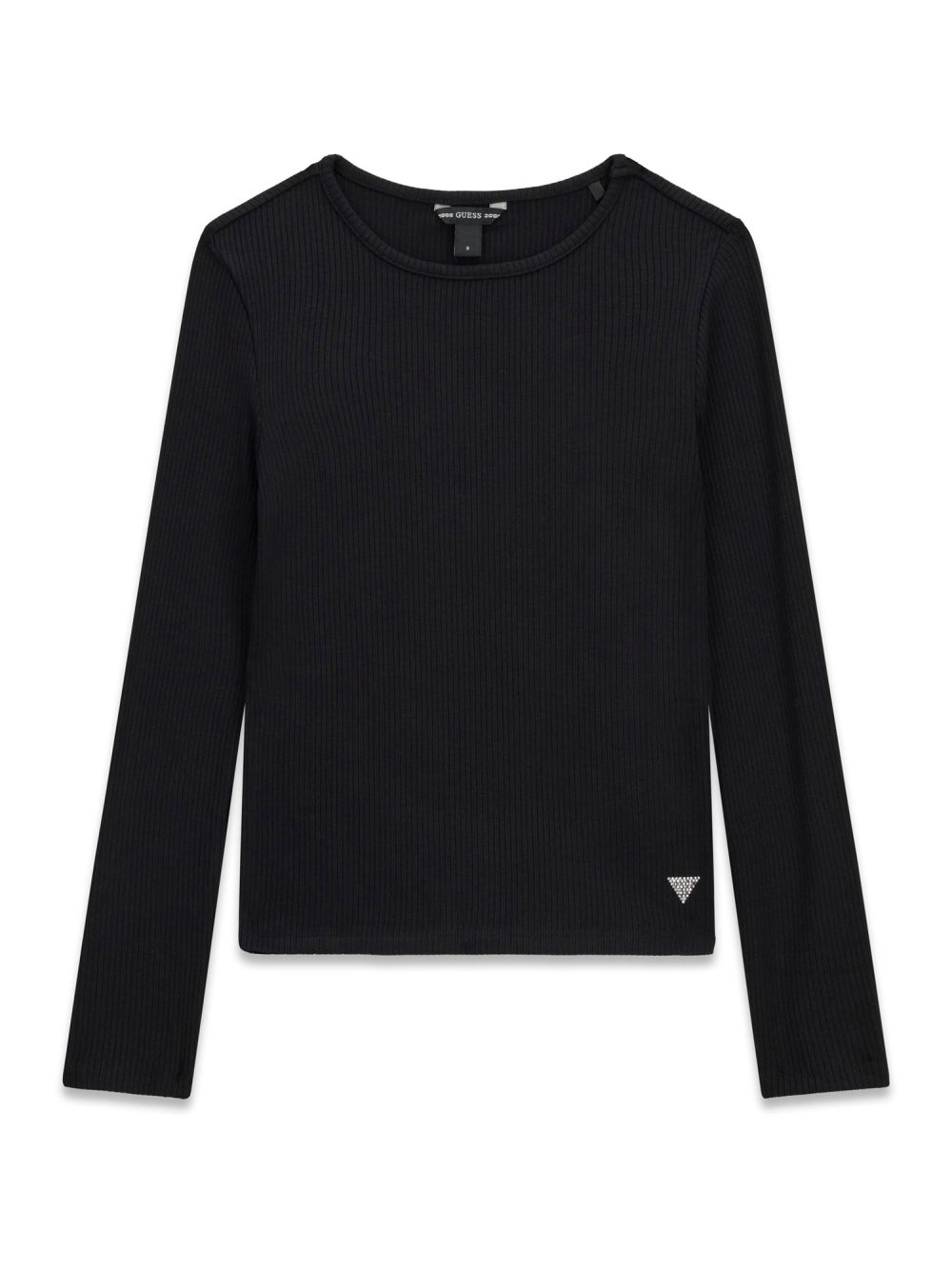 T-shirt Guess VISCOSE RIB LS T-SHIRT Bambina - Nero