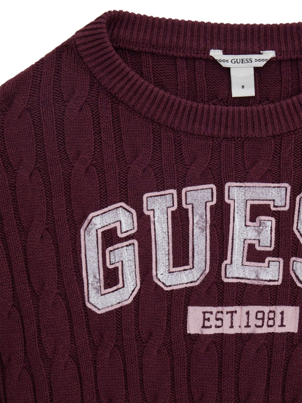 Maglia Guess CROP LS Bambina - Bordeaux