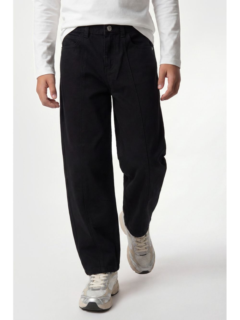 Pantalone Guess CANVAS OVERSIZE BALLOON Bambino - Nero