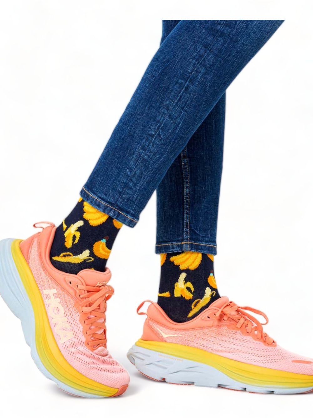 Calze Happy Socks BANANA SOCK Unisex - Blu Happy Socks Angolo dello Sport