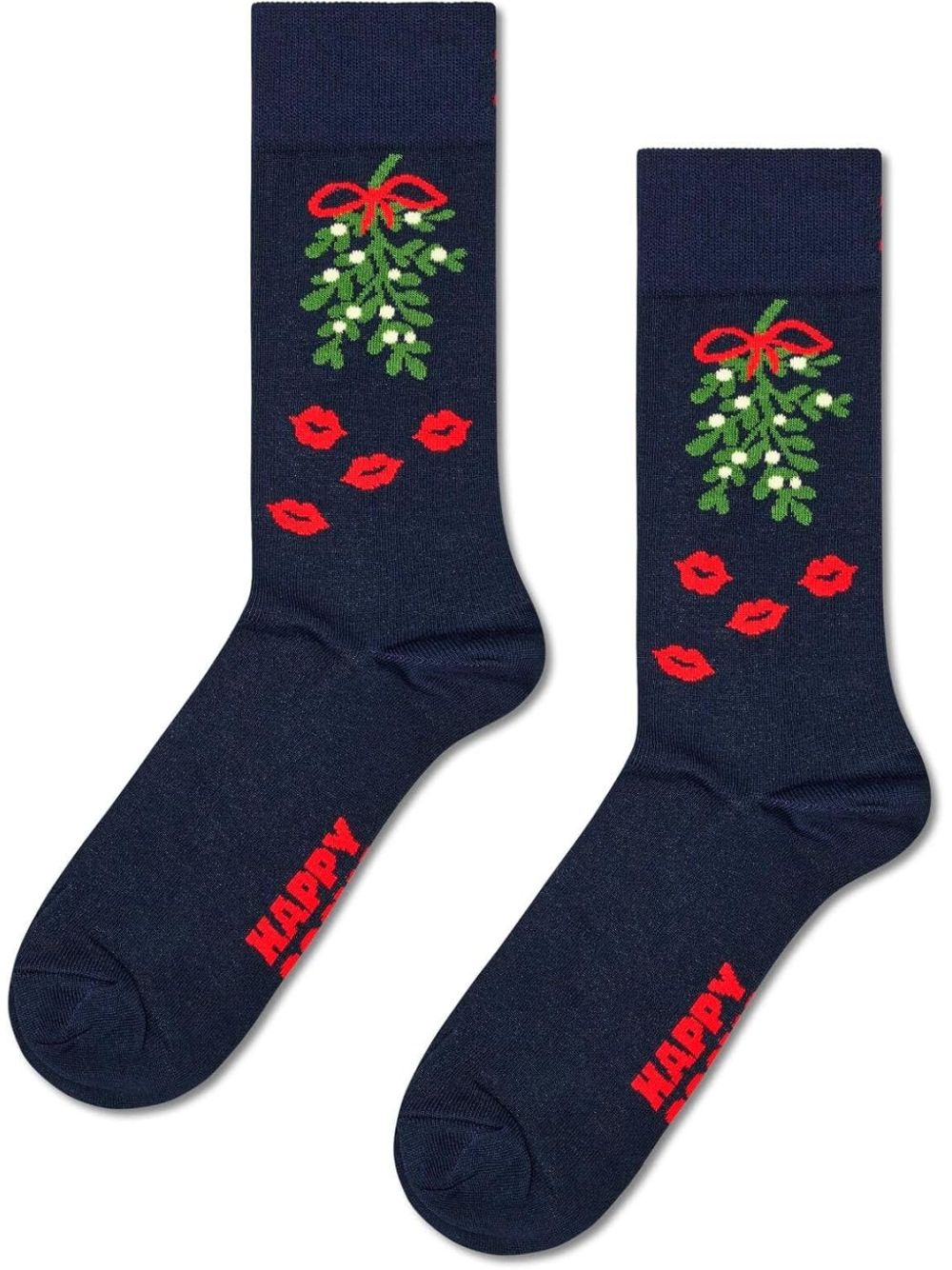 Calze Happy Socks MISTLETOE SOCK Unisex - Navy