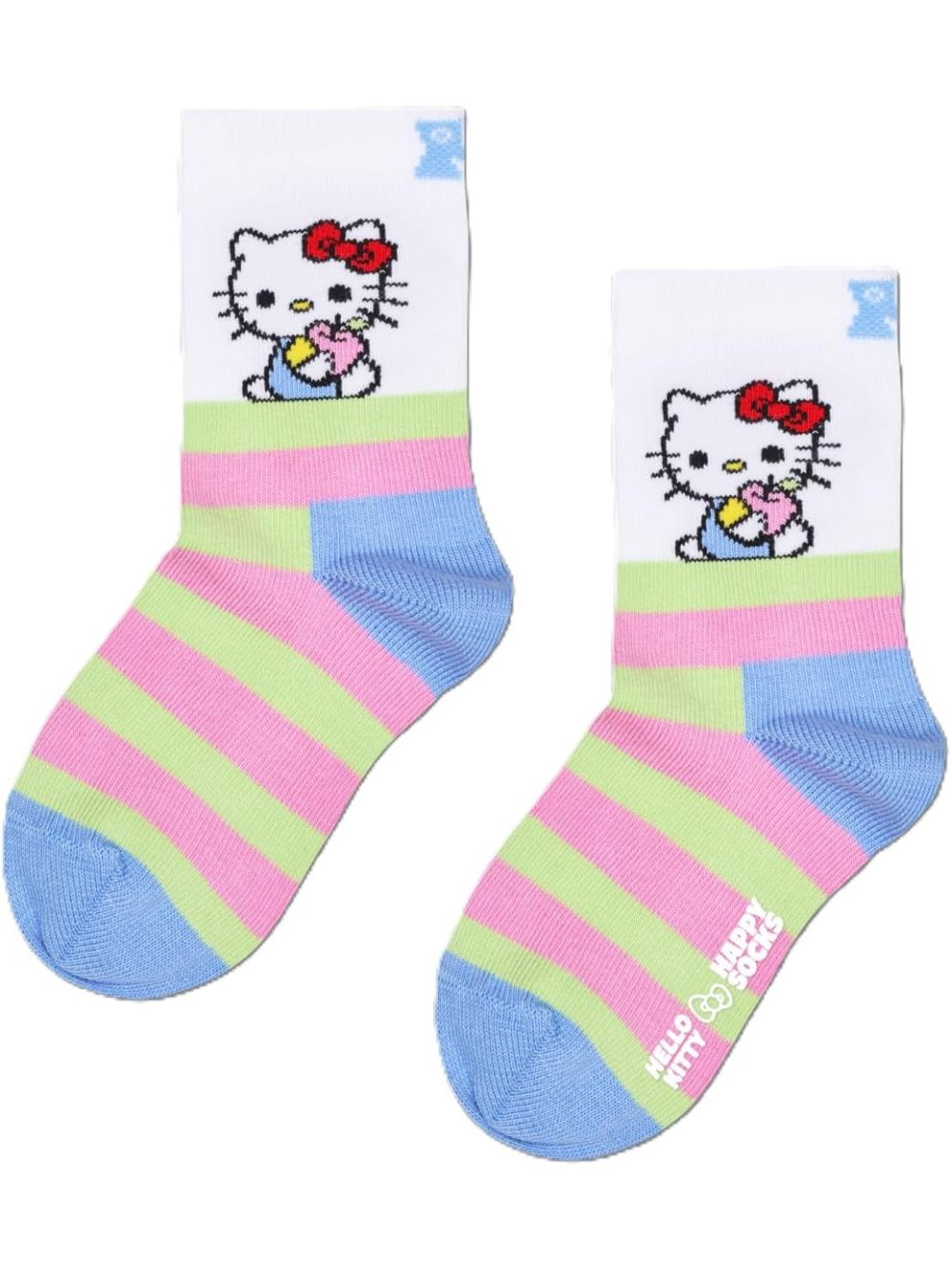 Calze Happy Socks HELLO KITTY STRIPE SOCK Unisex Bambino - Bianco
