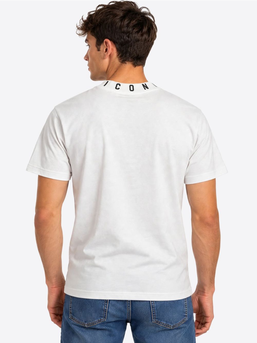 T-Shirt Icon C/LOGO SU COSTINA Uomo - Bianco