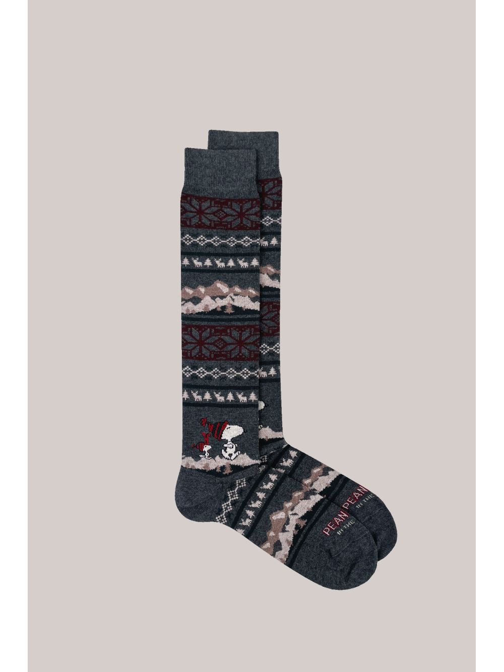 Calze In The Box SNOOPY CHRISTMAS STRIPES Uomo - Grigio