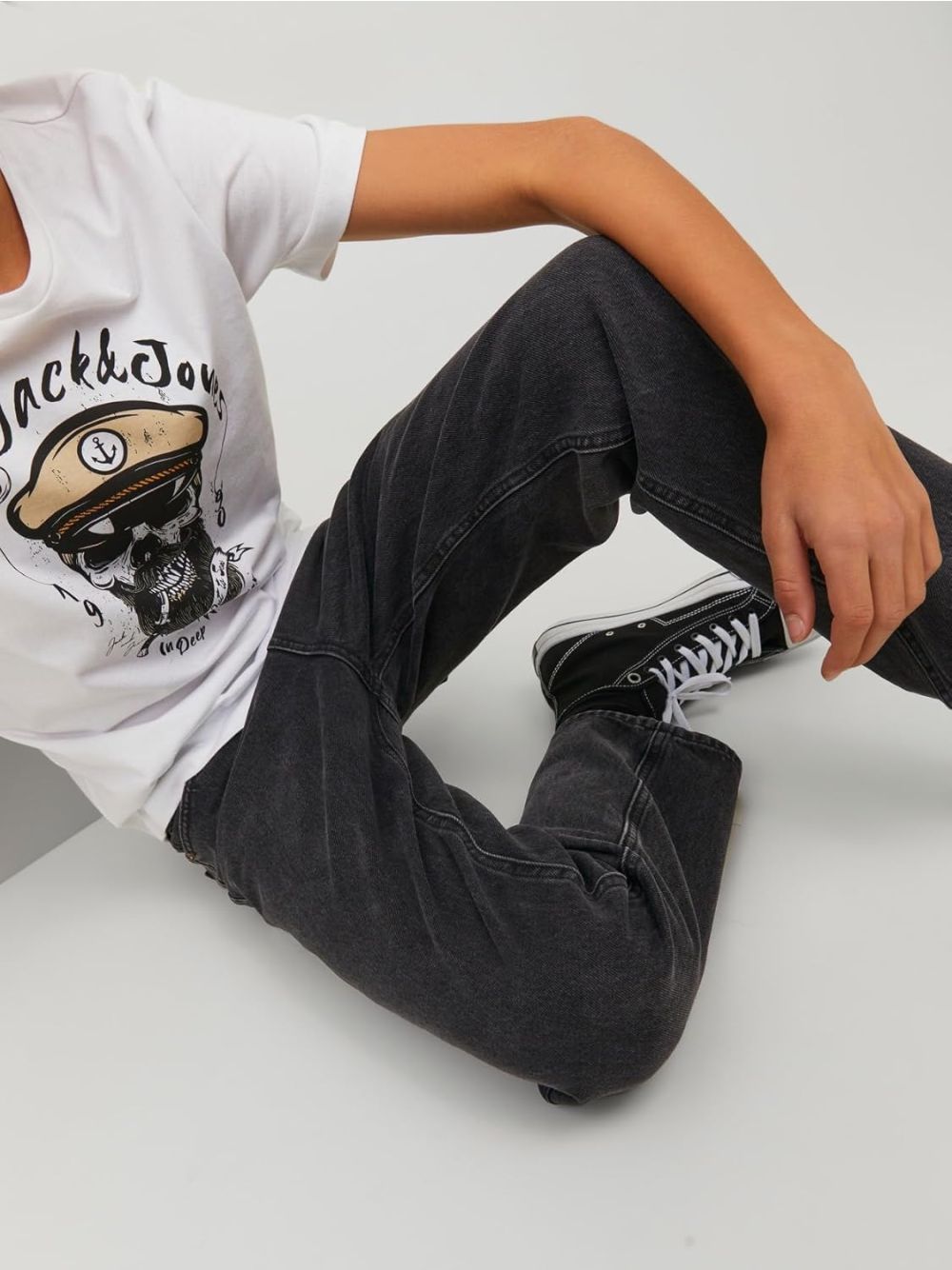 Jeans Jack Jones CHRIS JJORIGINAL AKM 823 Bambino - Nero