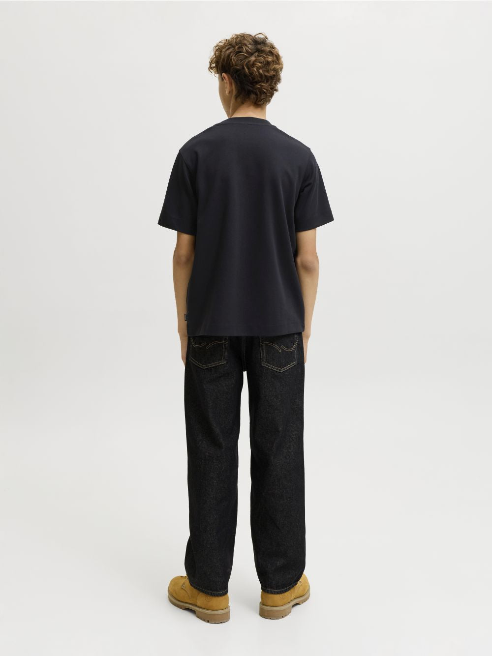 T-shirt Jack Jones BARRON TEE SS O-NECK Bambino - Nero