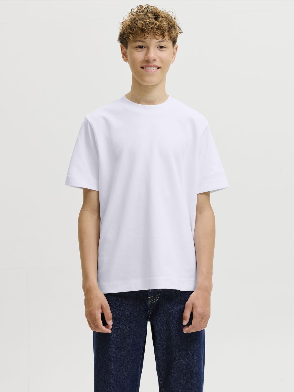 T-shirt Jack Jones BARRON TEE SS O-NECK Bambino - Bianco