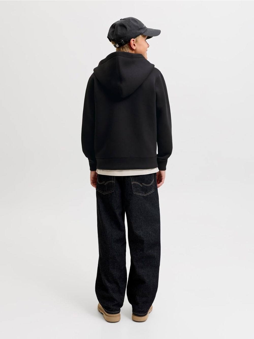 Felpa Jack Jones LEGACY SWEAT SCUBA ZIP HOOD Bambino - Nero