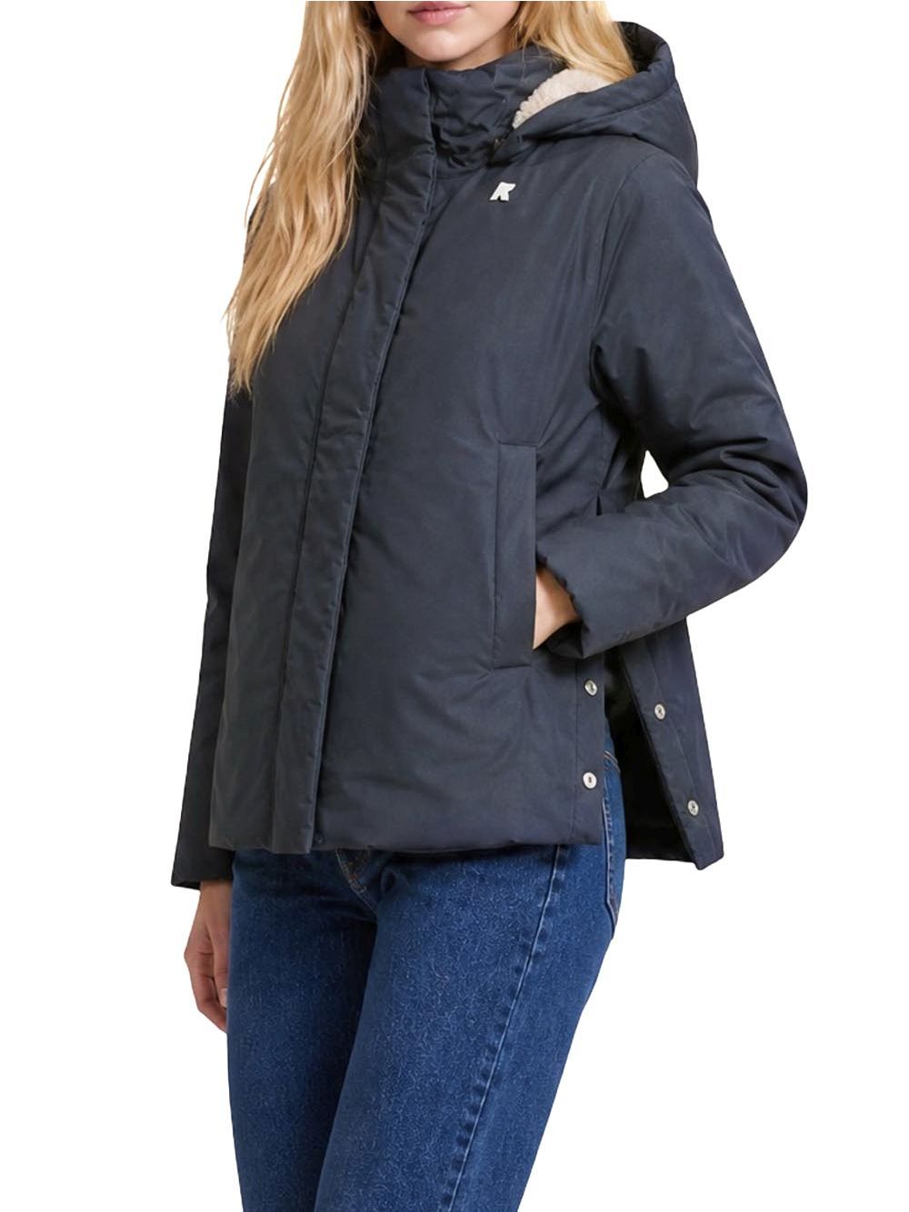 Giubbotto K-Way MARLETTE TWILL SOFT BEAVER Donna - Nero