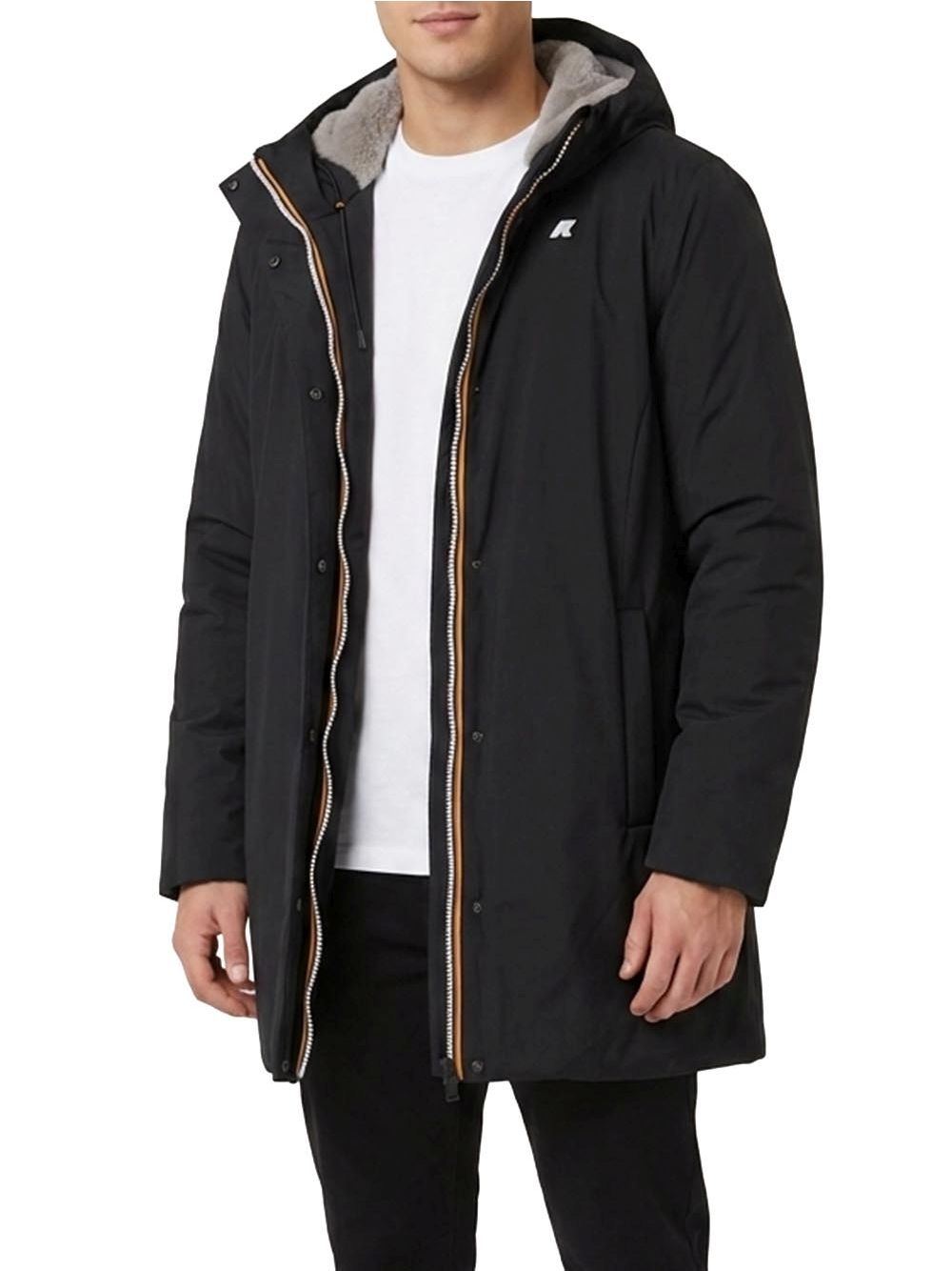 Giubbotto K-Way SOPHIE TWILL SOFT BEAVER Donna - Nero