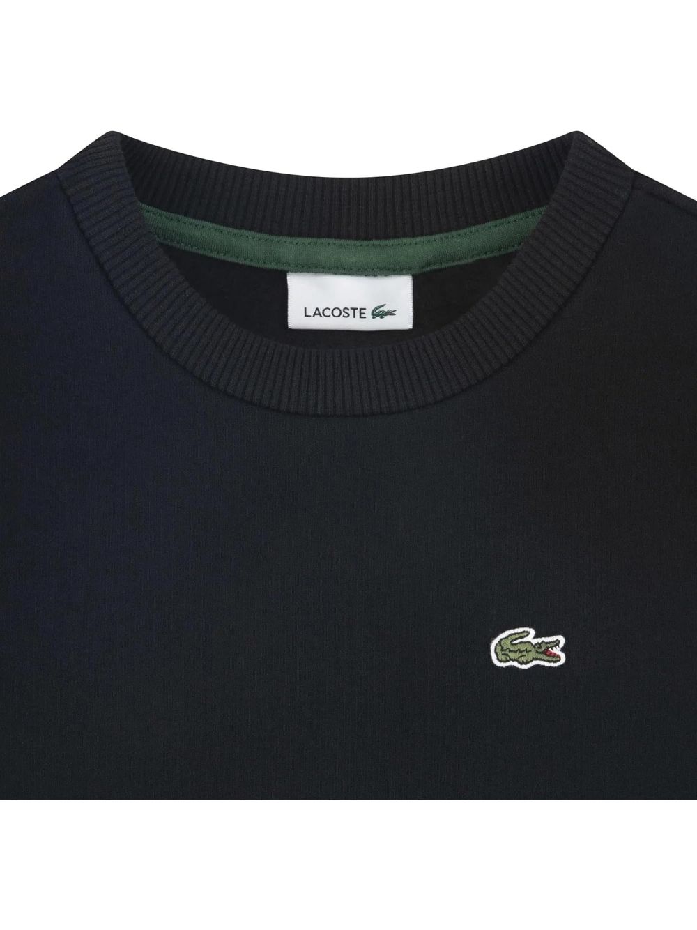 Felpa Lacoste jr core crew Bambino - Nero