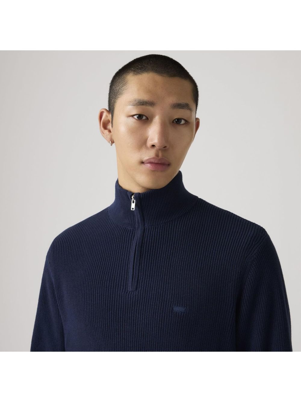Pullover Levi's HM QUARTER ZIP SWEATER DUFFEL BAG HEATHE Uomo - Blu