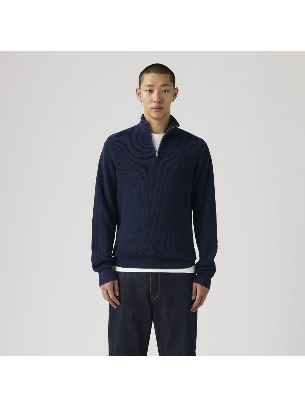 Pullover Levi's HM QUARTER ZIP SWEATER DUFFEL BAG HEATHE Uomo - Blu