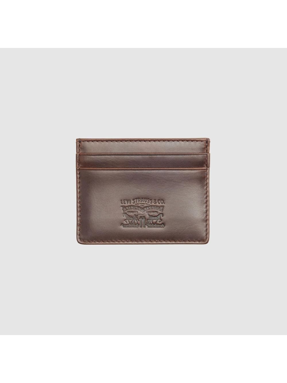 Portafoglio Levi's LEATHER CARD CASE CAVIAR LEATHER Uomo - Marrone
