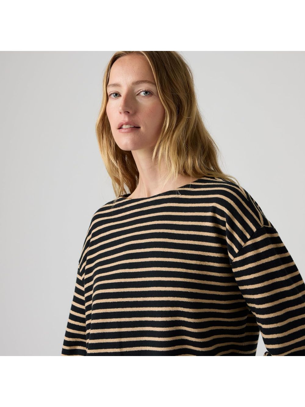 T-shirt Levi's ESME RELAXED LONG SLEEVE ALLIE STRIPE AN Donna - Nero