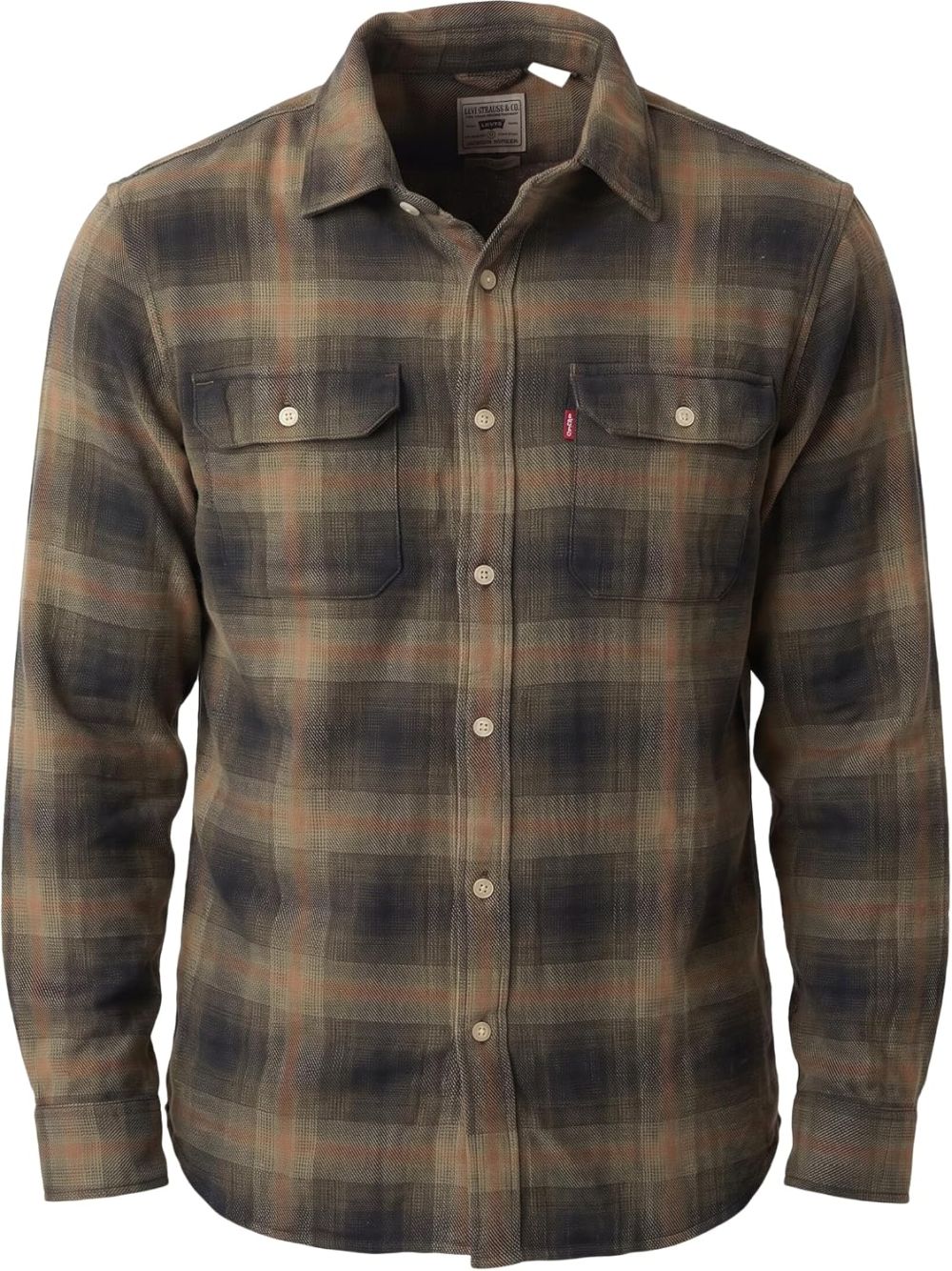 Camicia Levi's JACKSON WORKER EMIL PLAID STORMY SEA PLA Uomo - Verde