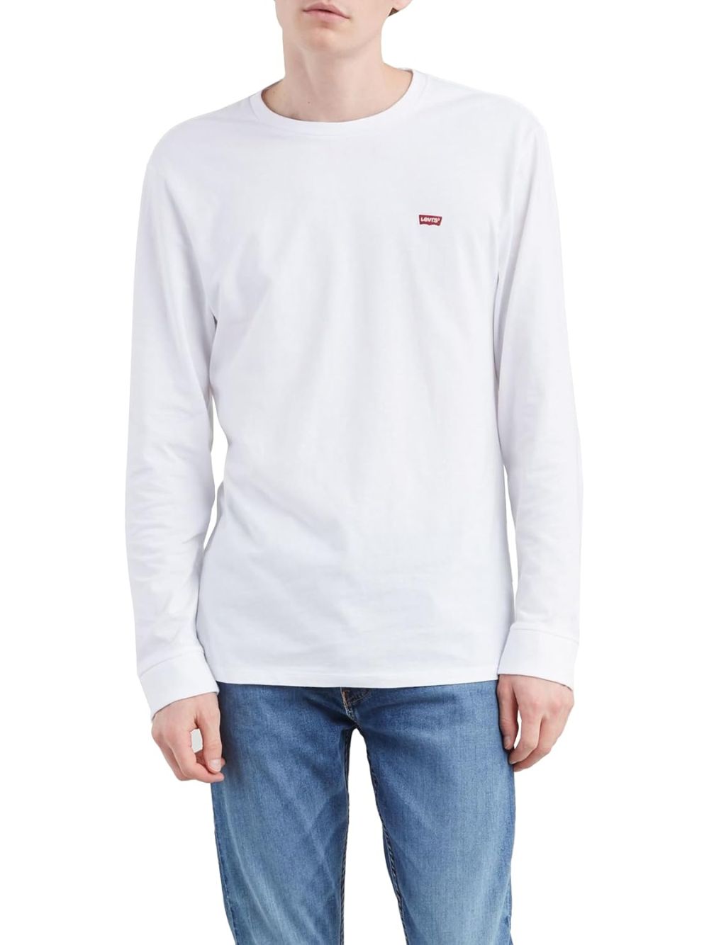 T-shirt Levi's LS ORIGINAL HM TEE MINERAL BLACK JERSEY Uomo - Bianco