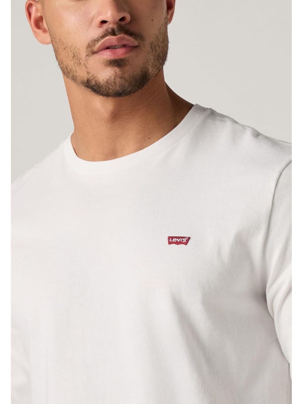 T-shirt Levi's LS ORIGINAL HM TEE MINERAL BLACK JERSEY Uomo - Bianco