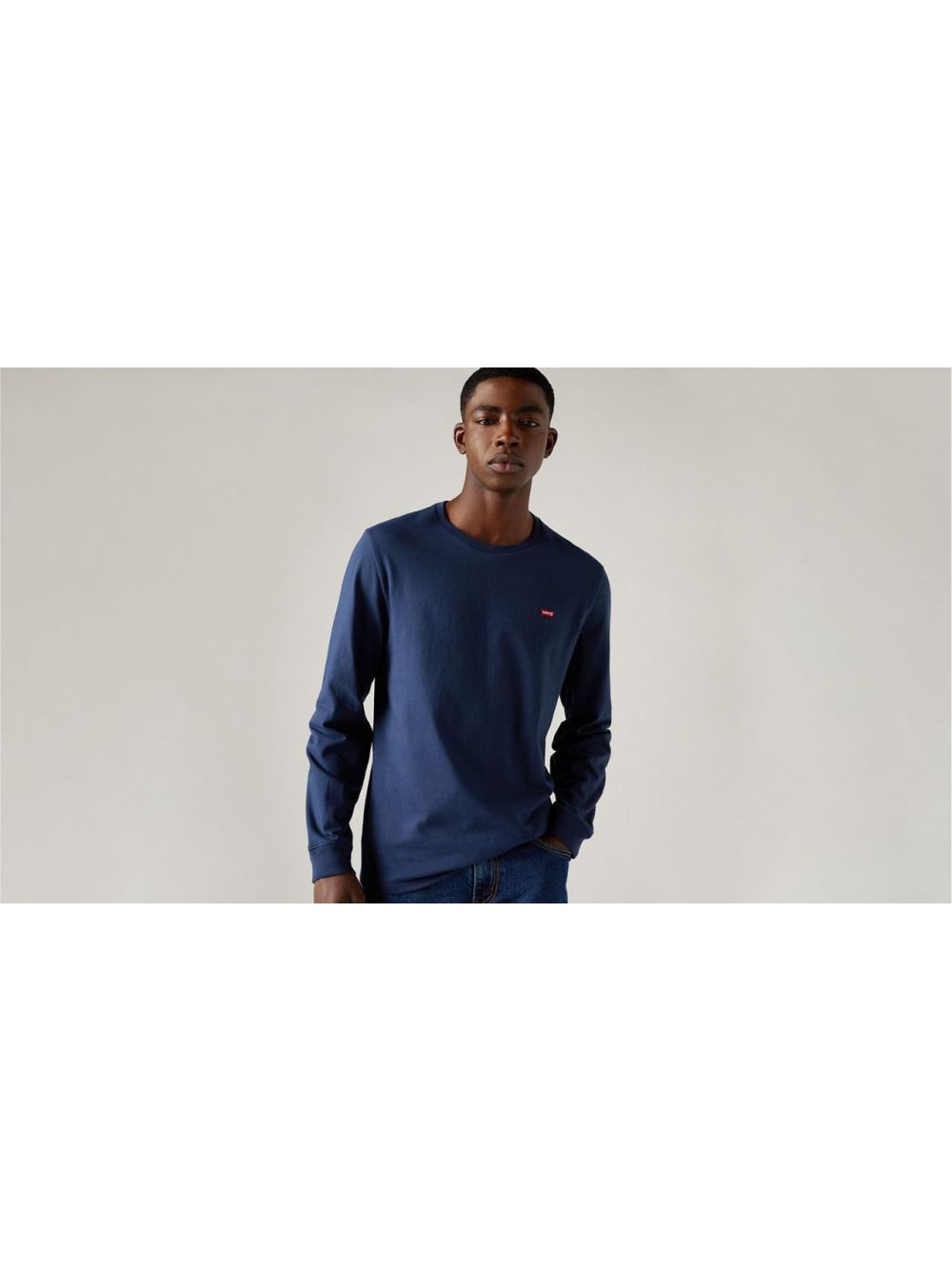 T-shirt Levi's LS ORIGINAL HM TEE MINERAL BLACK JERSEY Uomo - Blu