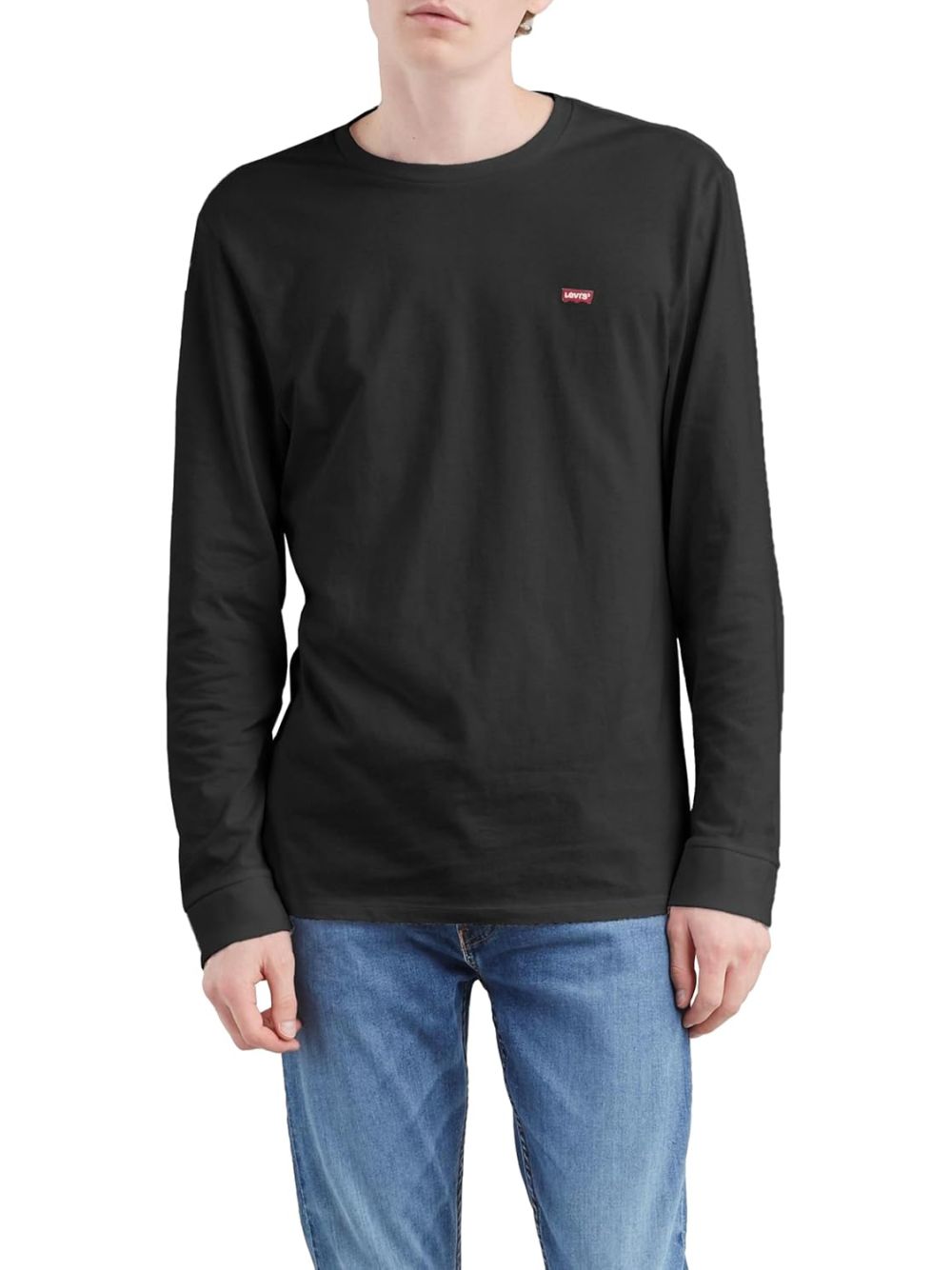 T-shirt Levi's LS ORIGINAL HM TEE MINERAL BLACK JERSEY Uomo - Nero