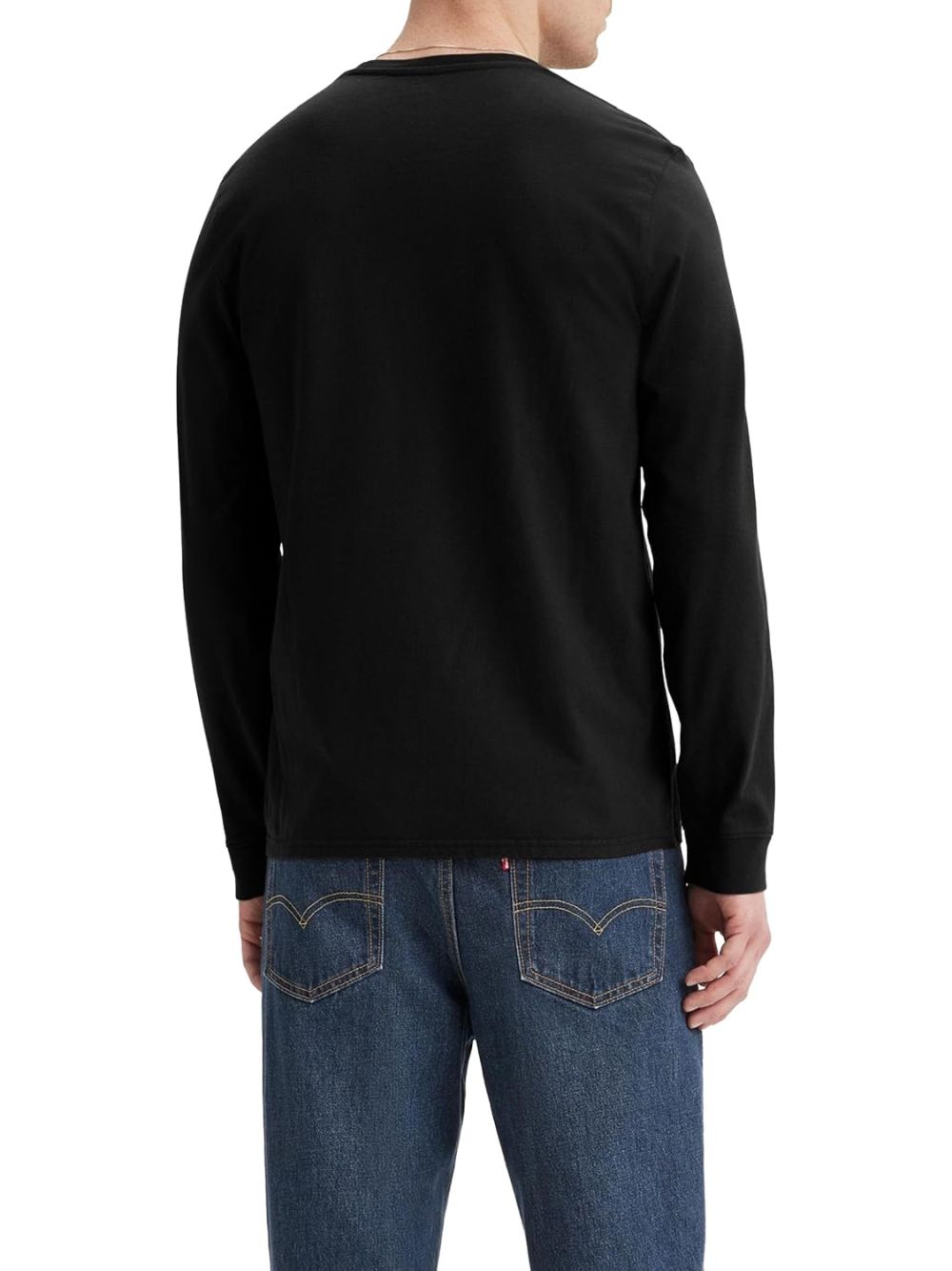 T-shirt Levi's LS ORIGINAL HM TEE MINERAL BLACK JERSEY Uomo - Nero