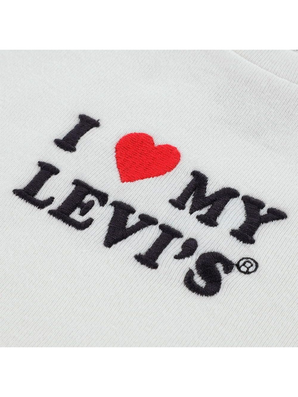 Pullover Levi's I HEART MY LEVIS TOP Bambina - Bianco