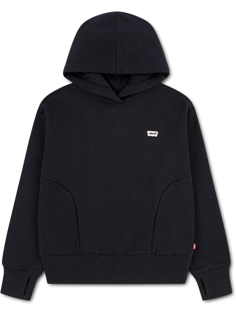 Felpa Levi's BATWING PATCH HOODIE Bambina - Nero