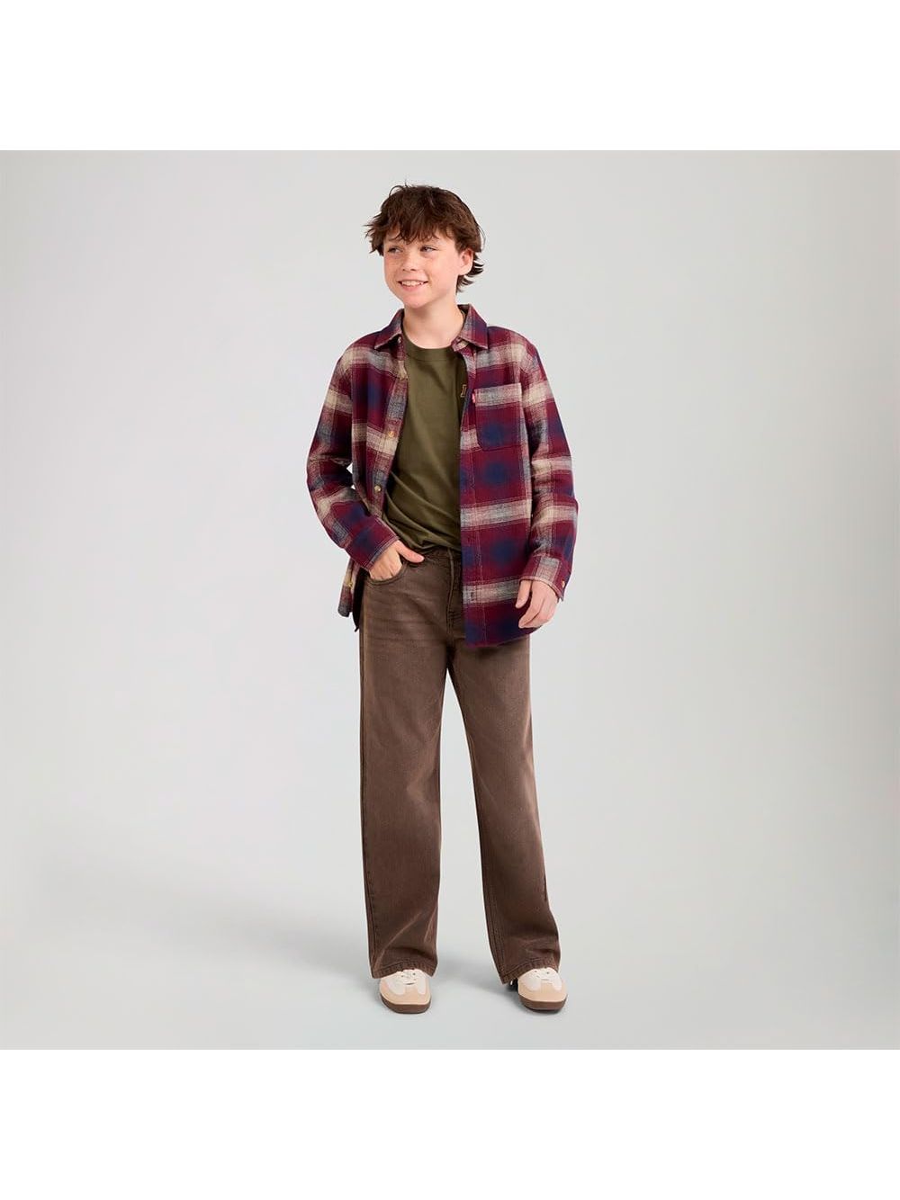 Camicia Levi's SHADOW PLAID SHIRT Bambino - Marrone