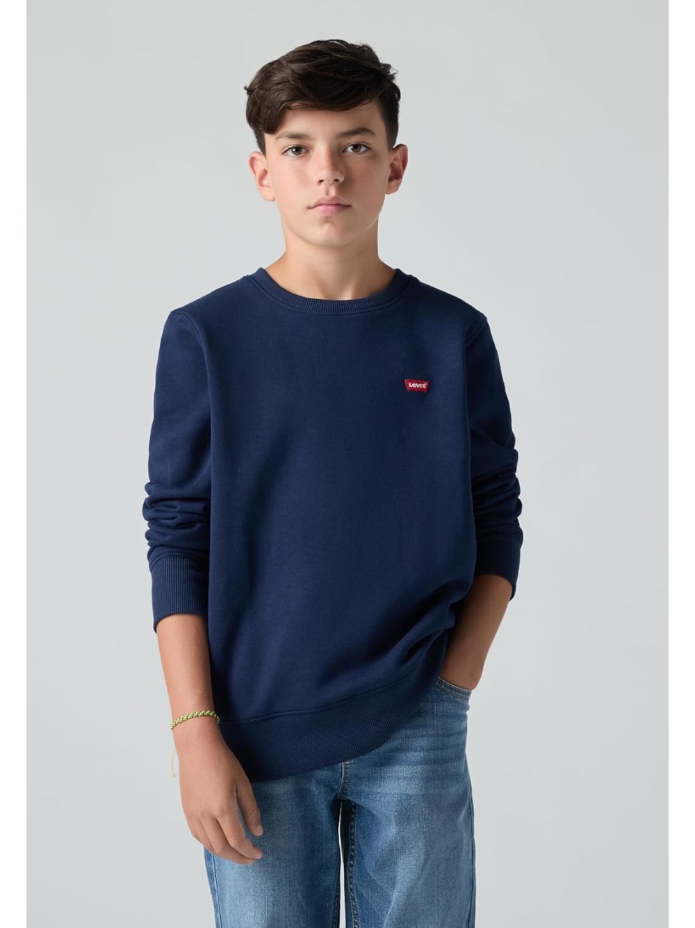 Felpa Levi's MINI LOGO CREWNECK SWEATSH Bambino - Blu