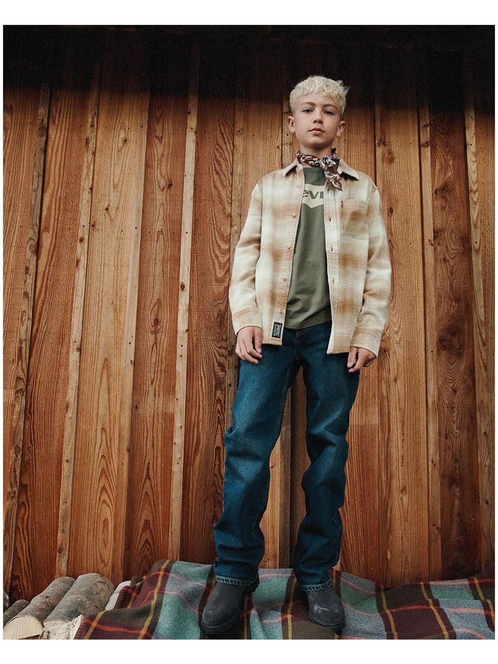 Camicia Levi's SHADOW PLAID SHIRT Bambino - Arancione
