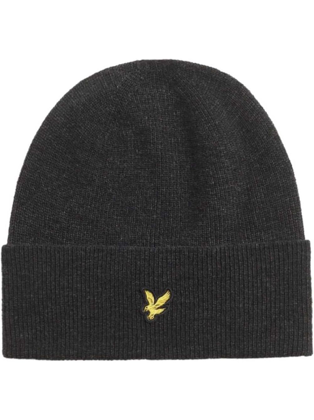 Cappello Lyle & Scott LAMBSWOOL BLEND RIBBED Uomo - Nero
