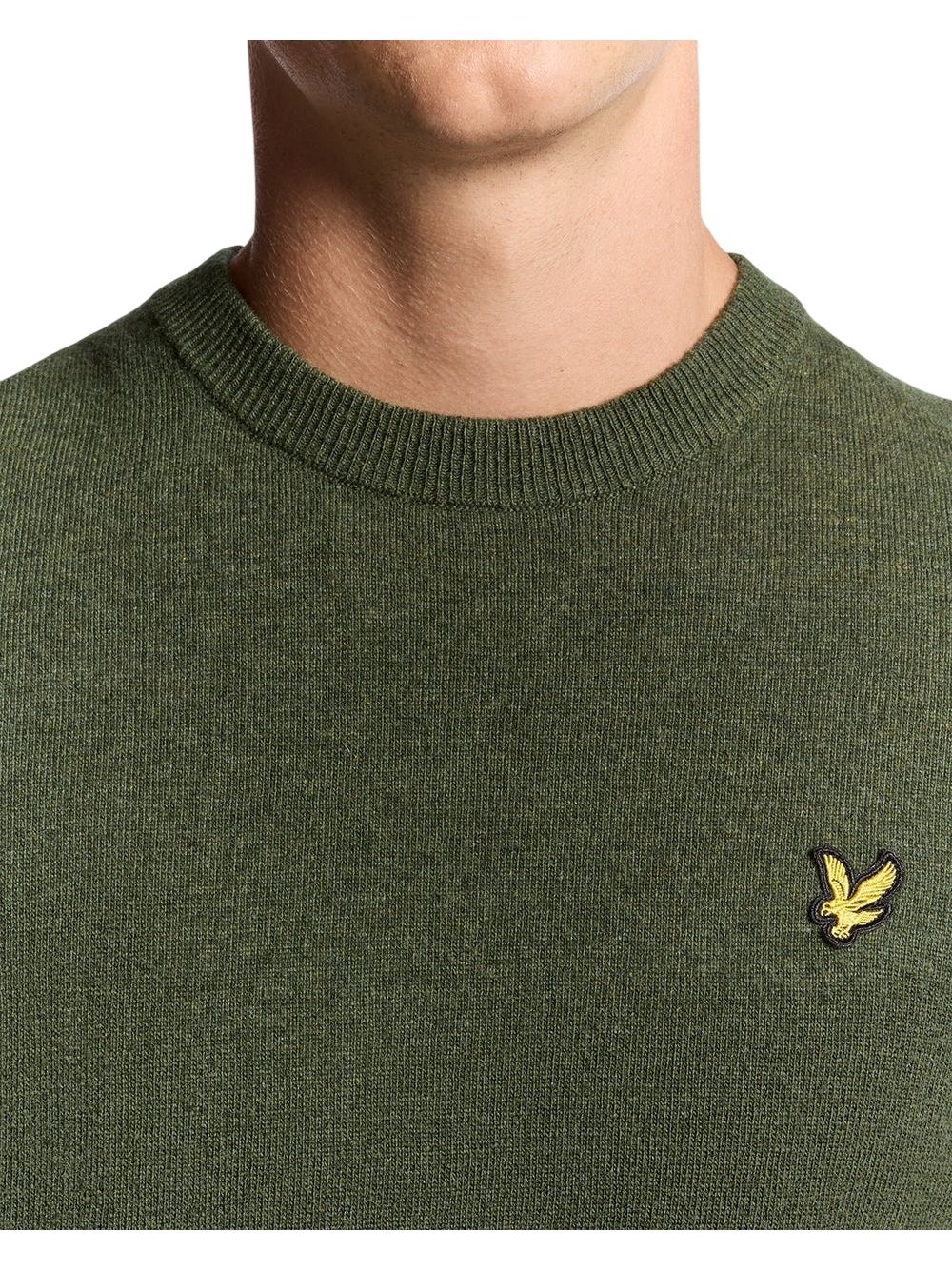 Pullover Lyle & Scott LAMBSWOOL BLEND CREW NECK JUMP Uomo - Verde