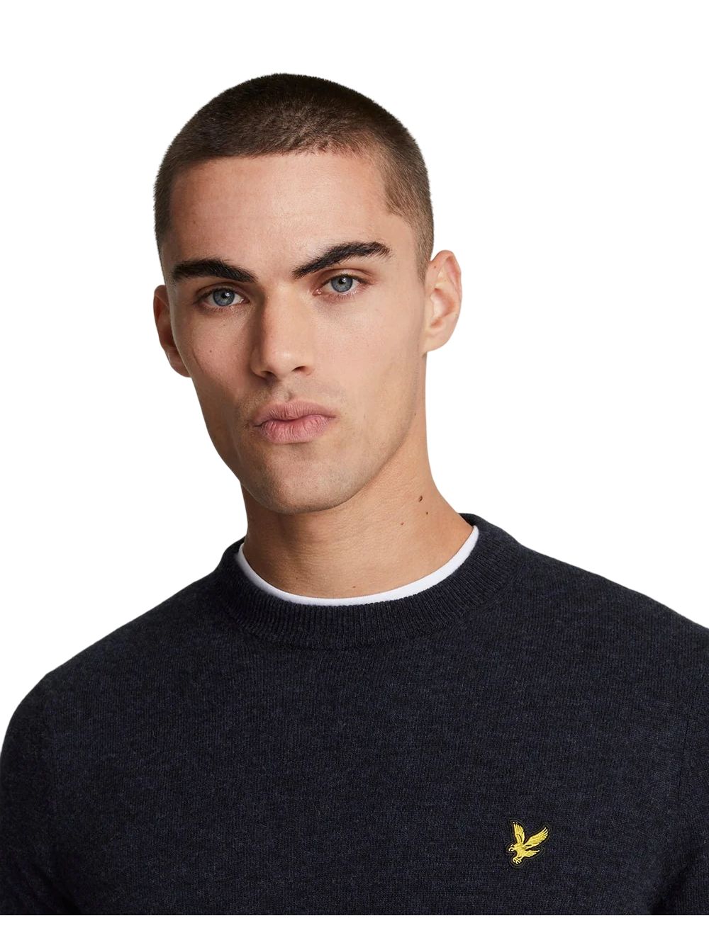 Pullover Lyle & Scott LAMBSWOOL BLEND CREW NECK JUMP Uomo - Blu
