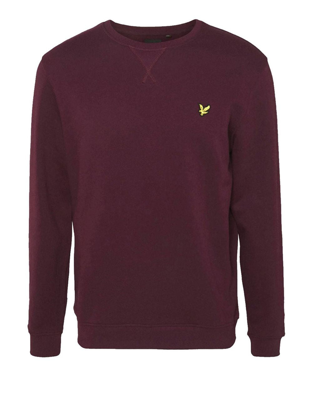 Felpa Lyle & Scott CREW NECK BRUSHBACK Uomo - Bordeaux