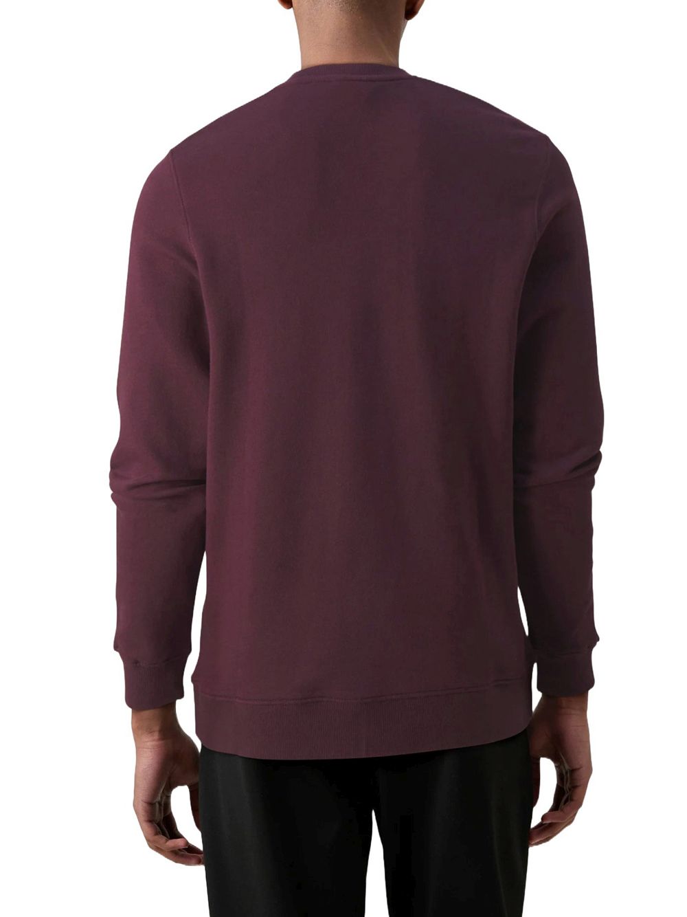 Felpa Lyle & Scott CREW NECK BRUSHBACK Uomo - Bordeaux