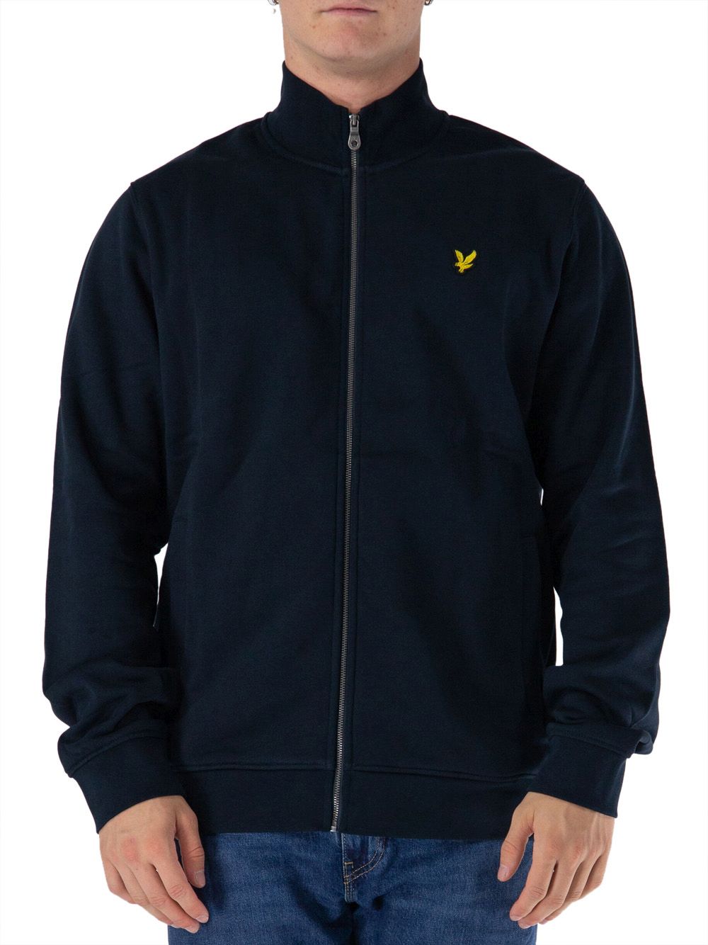 Felpa Lyle & Scott BRUSHBACK FULL ZIP Uomo - Blu